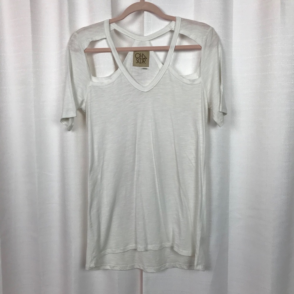 Chaser White Cut Out T-shirt Sz.S